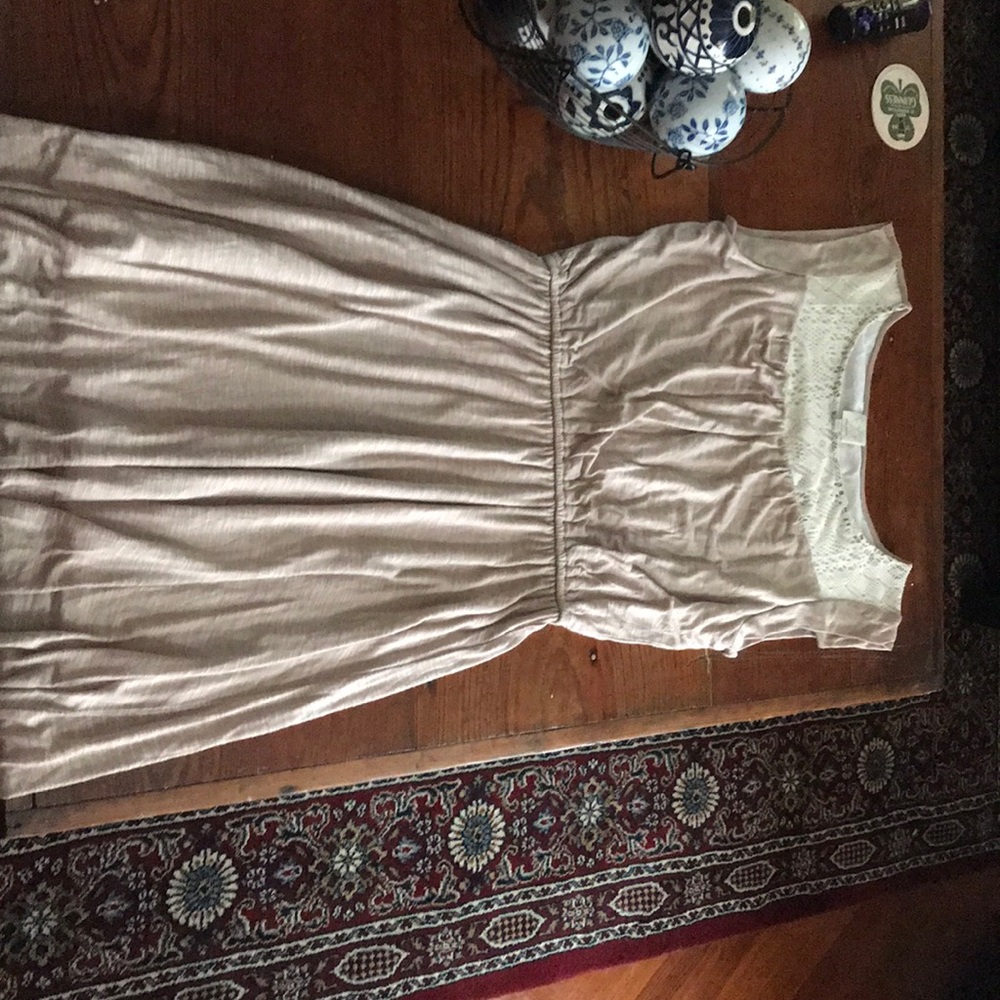 Tan/lace dress